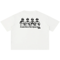 White In Nomine Patris shirt back, altar boys making the Sign of the Cross with Latin prayer