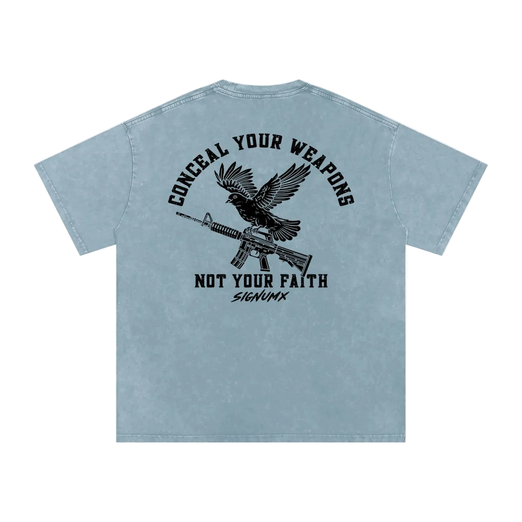 Conceal your weapons, not your faith SIGNUMX - Back - Blue