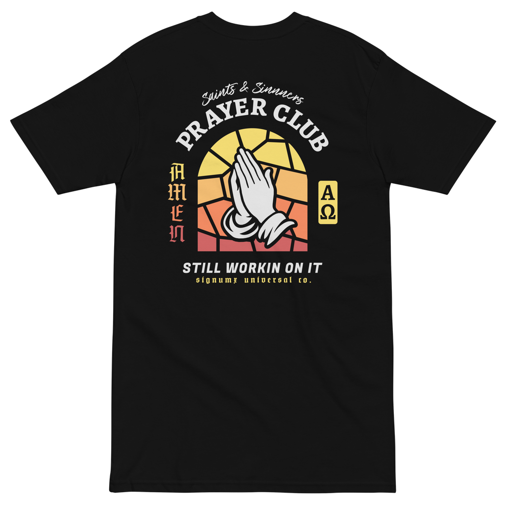 Saints & Sinners Prayer Club SIGNUMX Catholic T-Shirt - Back