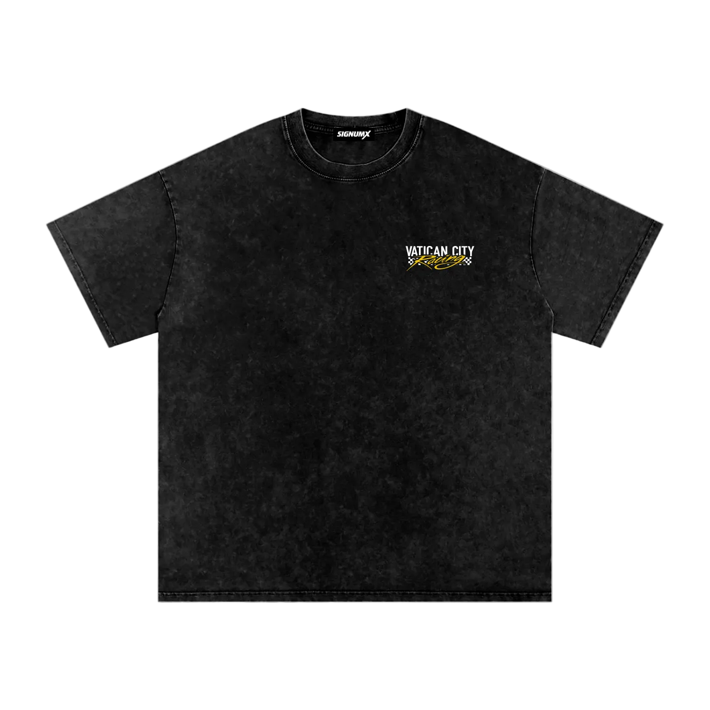 Vatican City Racing, I have finished the race Catholic short sleeve washed t-shirt front