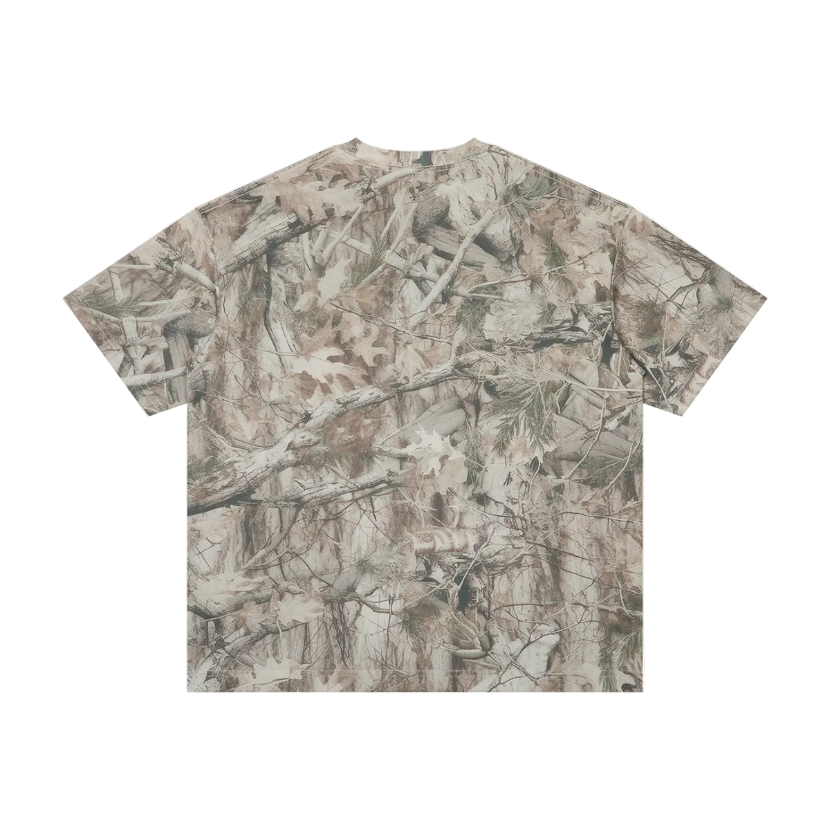 Tree Camo Pray More Catholic shirt, plain back flat lay