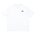 White In Nomine Patris Catholic shirt, small Amen print on chest, front