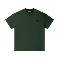 SIGNUMX Kids Spiritual Warfare Shirt in Dark Green, front with small pixel X on the chest