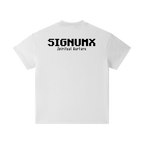 SIGNUMX Kids Spiritual Warfare Shirt in White, back with 8-bit SIGNUMX Spiritual Warfare print