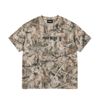 Tree Camo Pray More Catholic shirt, black PRAY MORE center-chest embroidery, front