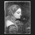 Classical sacred art portrait of St. Barbara, patron of miners