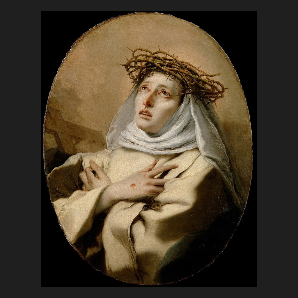Classical sacred art portrait of St. Catherine of Siena, patron of italy