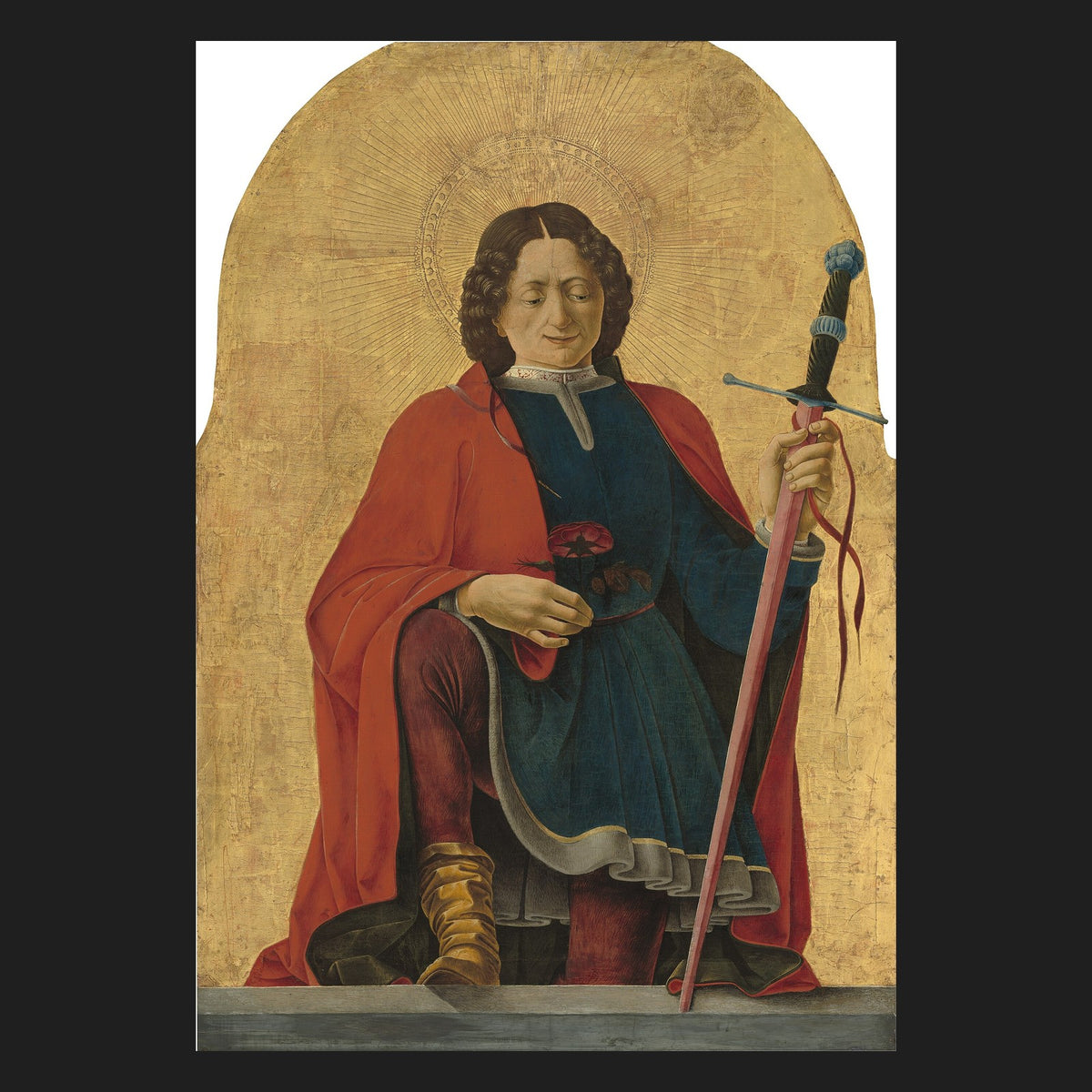 Classical sacred art portrait of St. Florian, patron of firefighters