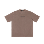 St. Francis of Assisi | Pray for Us Embroidered Heavyweight Vintage Wash Drop-Shoulder Shirt in Coffee - Front