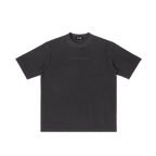 St. Ignatius of Loyola | Pray for Us Embroidered Heavyweight Vintage Wash Drop-Shoulder Shirt in Black - Front