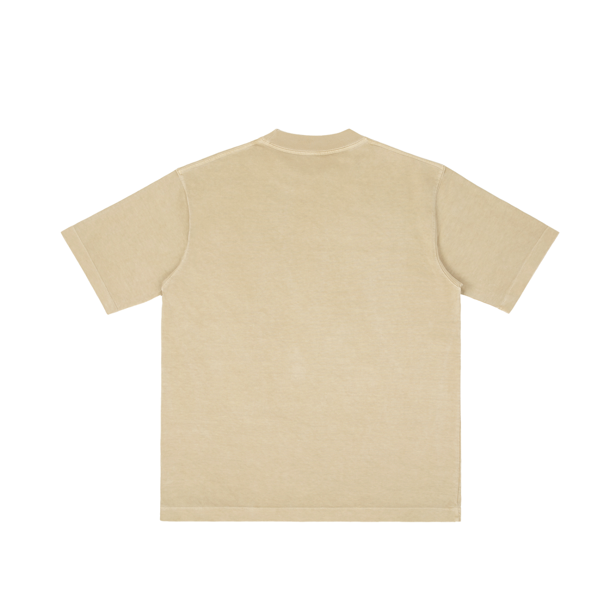 St. John Paul II | Pray for Us Embroidered Heavyweight Vintage Wash Drop-Shoulder Shirt in Khaki - Back