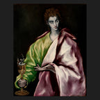 Classical sacred art portrait of St. John the Evangelist, patron of friendship