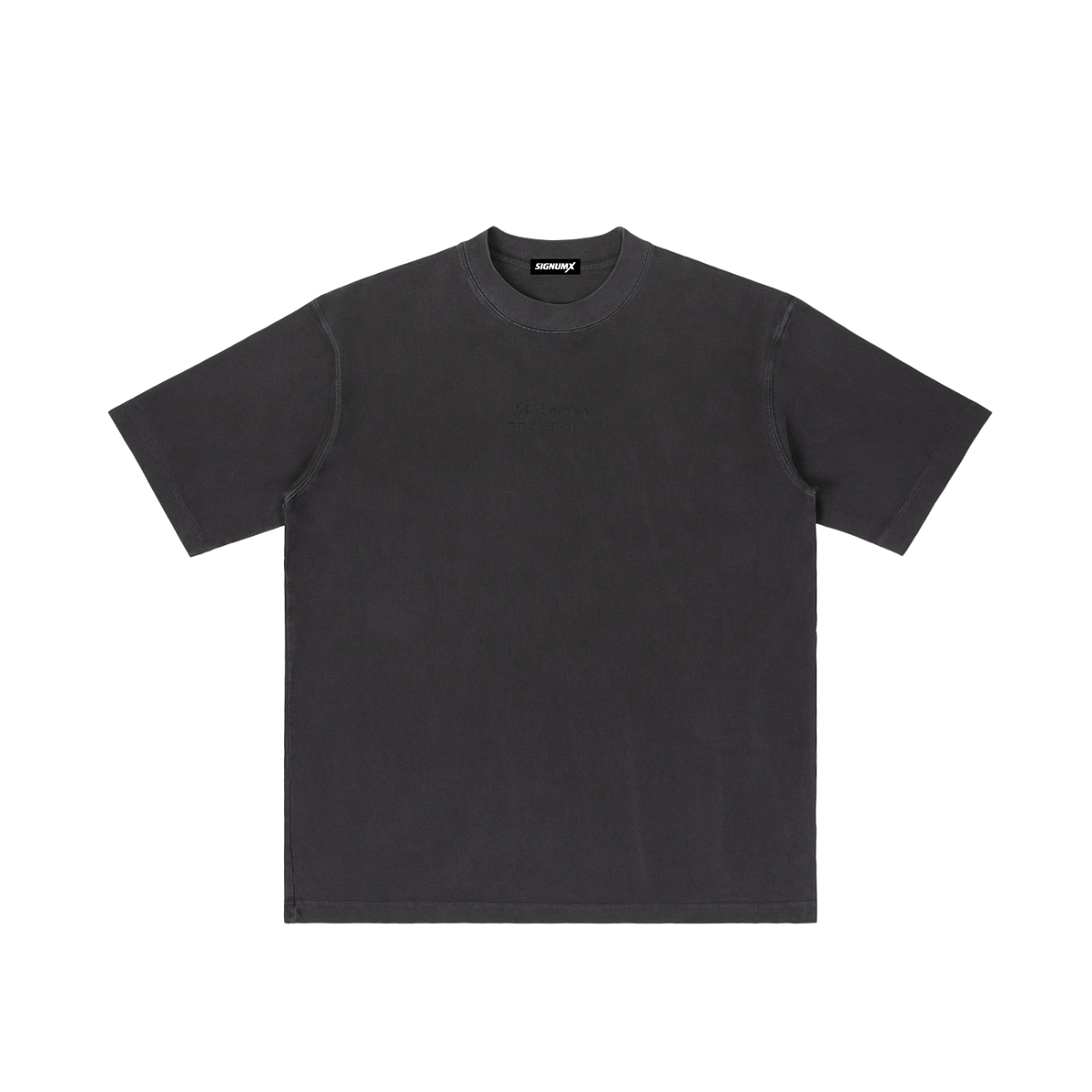 St. Lawrence | Pray for Us Embroidered Heavyweight Vintage Wash Drop-Shoulder Shirt in Black - Front