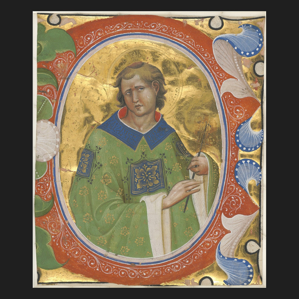 Classical sacred art portrait of St. Lawrence, patron of deacons