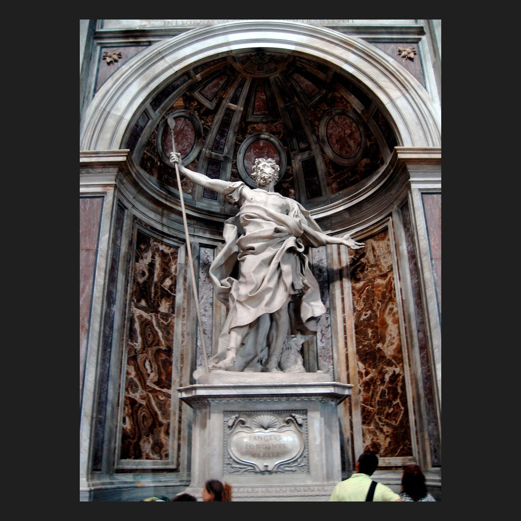 Classical sacred art portrait of St. Longinus, patron of soldiers
