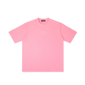 St. Lucy | Pray for Us Embroidered Heavyweight Vintage Wash Drop-Shoulder Shirt in Light Pink - Front