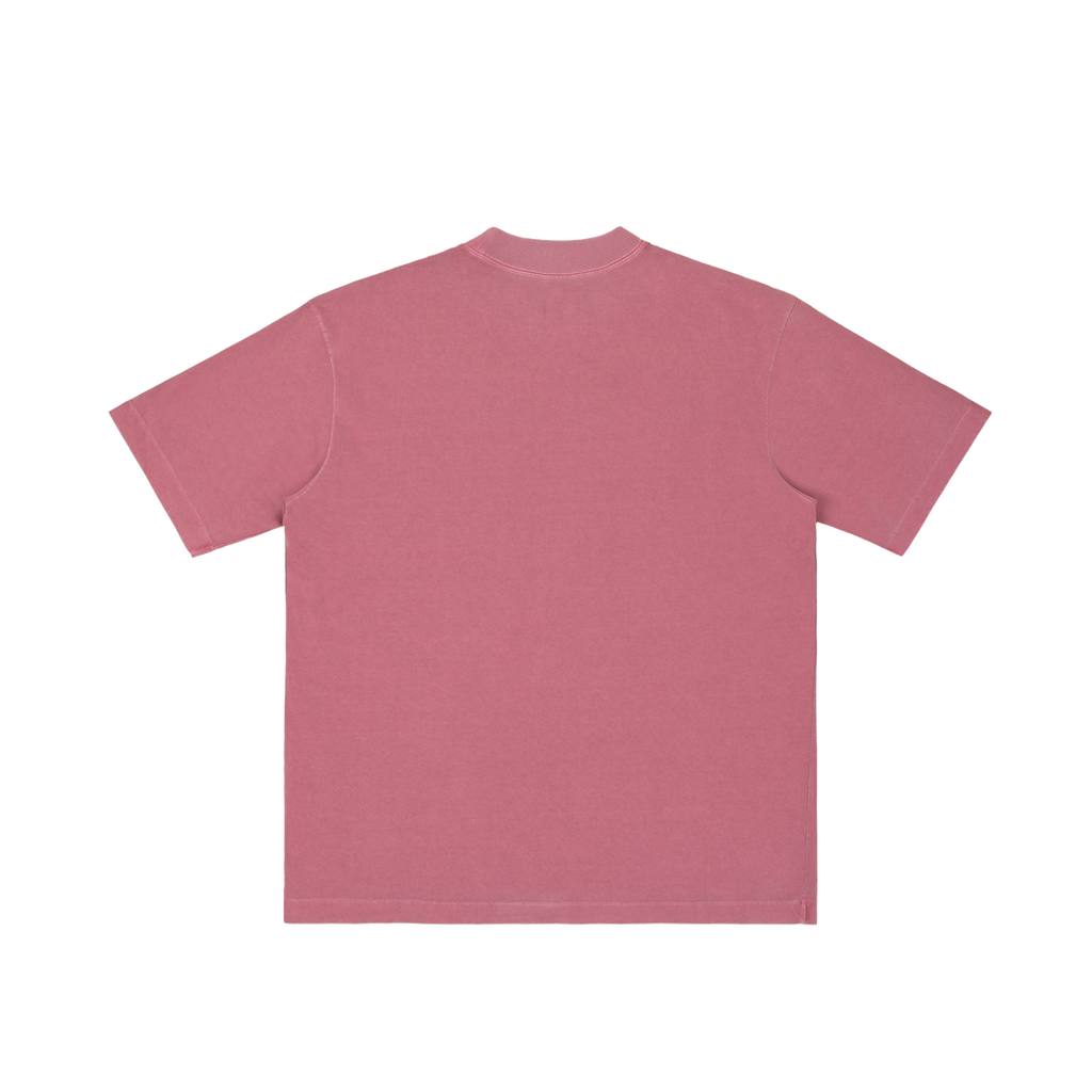 St. Mark | Pray for Us Embroidered Heavyweight Vintage Wash Drop-Shoulder Shirt in Ancora Red - Back