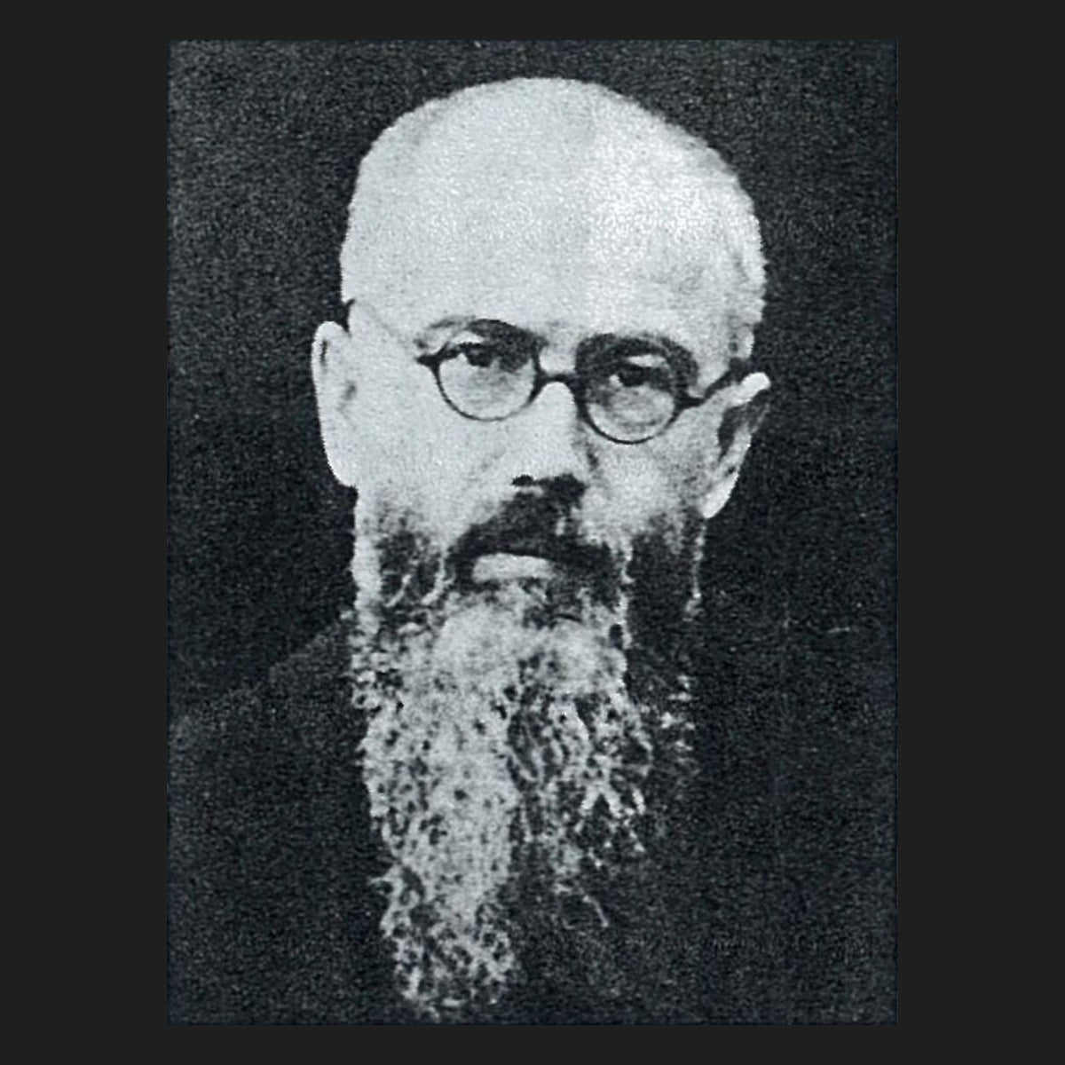 Portrait photograph of St. Maximilian Kolbe, patron of prisoners