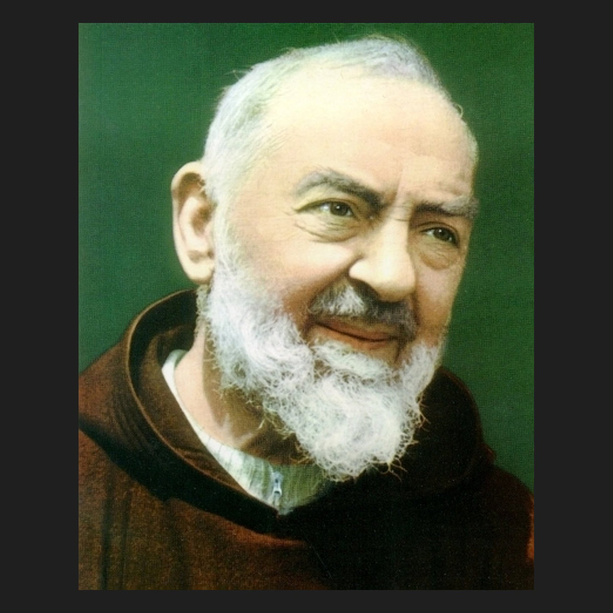 Portrait photograph of St. Padre Pio, patron of civil defense volunteers