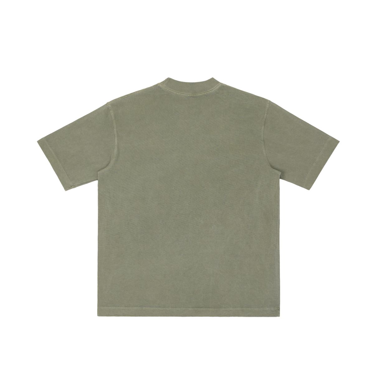 St. Patrick | Pray for Us Embroidered Heavyweight Vintage Wash Drop-Shoulder Shirt in Army Green - Back