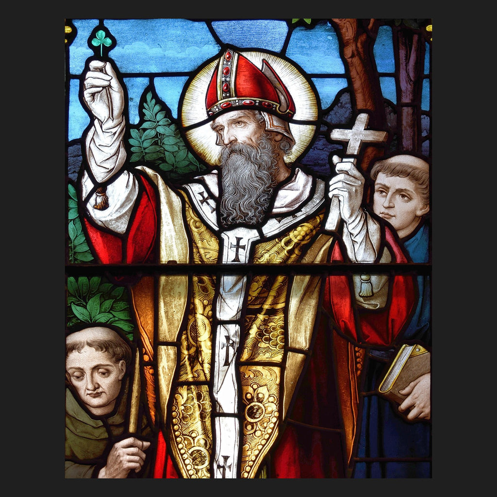 Classical sacred art portrait of St. Patrick, patron of ireland