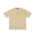 St. Peter | Pray for Us Embroidered Heavyweight Vintage Wash Drop-Shoulder Shirt in Khaki - Front