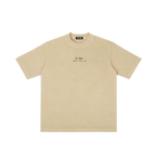 St. Peter | Pray for Us Embroidered Heavyweight Vintage Wash Drop-Shoulder Shirt in Khaki - Front