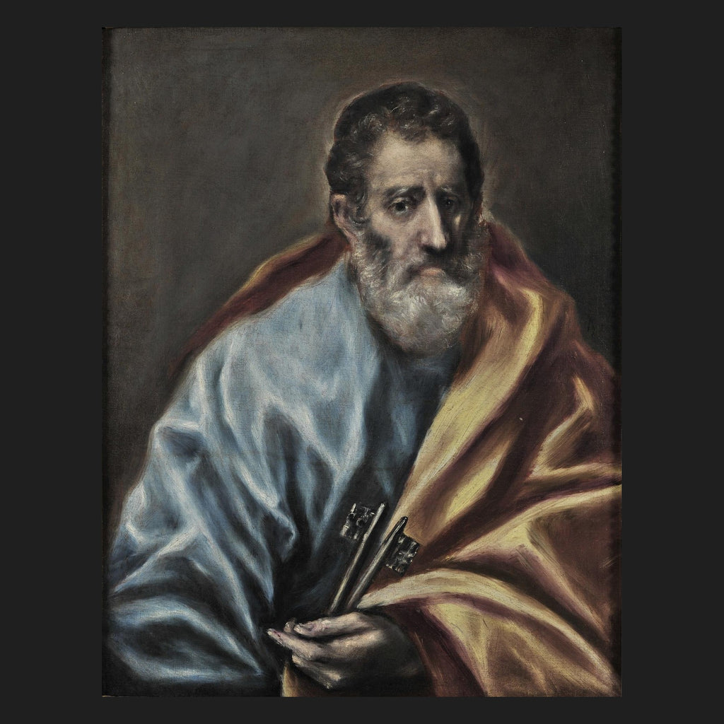 Classical sacred art portrait of St. Peter, patron of popes