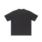 St. Pier Giorgio Frassati | Pray for Us Embroidered Heavyweight Vintage Wash Drop-Shoulder Shirt in Black - Front