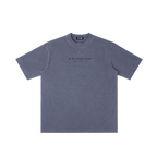St. Pier Giorgio Frassati | Pray for Us Embroidered Heavyweight Vintage Wash Drop-Shoulder Shirt in Navy Blue - Front