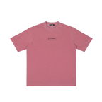 St. Sebastian | Pray for Us Embroidered Heavyweight Vintage Wash Drop-Shoulder Shirt in Ancora Red - Front