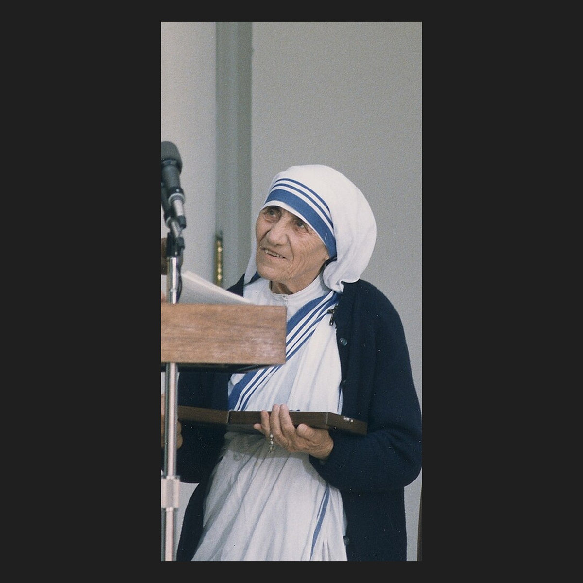 Portrait photograph of St. Teresa of Calcutta, patron of the poor