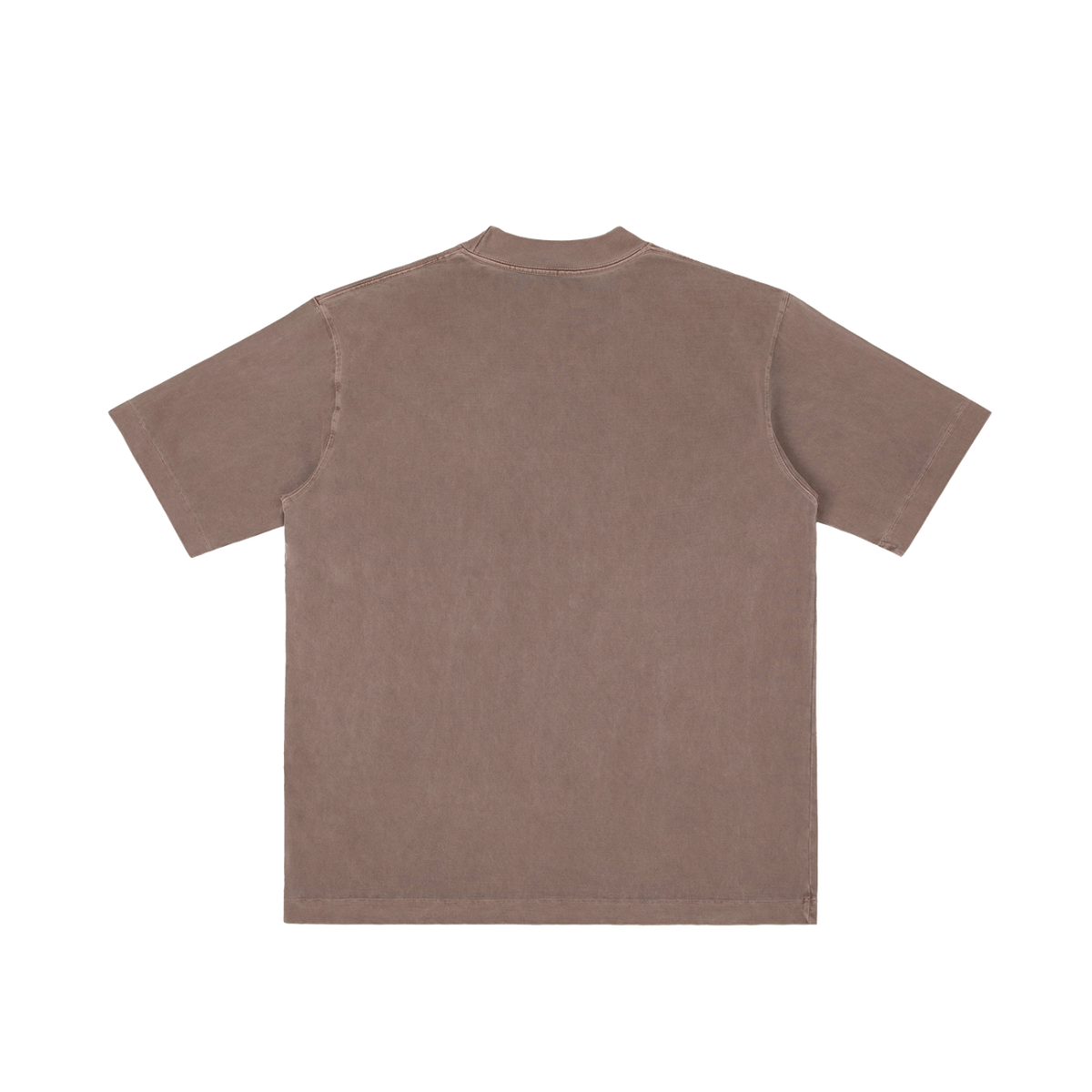 St. Thomas the Apostle | Pray for Us Embroidered Heavyweight Vintage Wash Drop-Shoulder Shirt in Coffee - Back