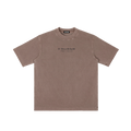 St. Thomas the Apostle | Pray for Us Embroidered Heavyweight Vintage Wash Drop-Shoulder Shirt in Coffee - Front