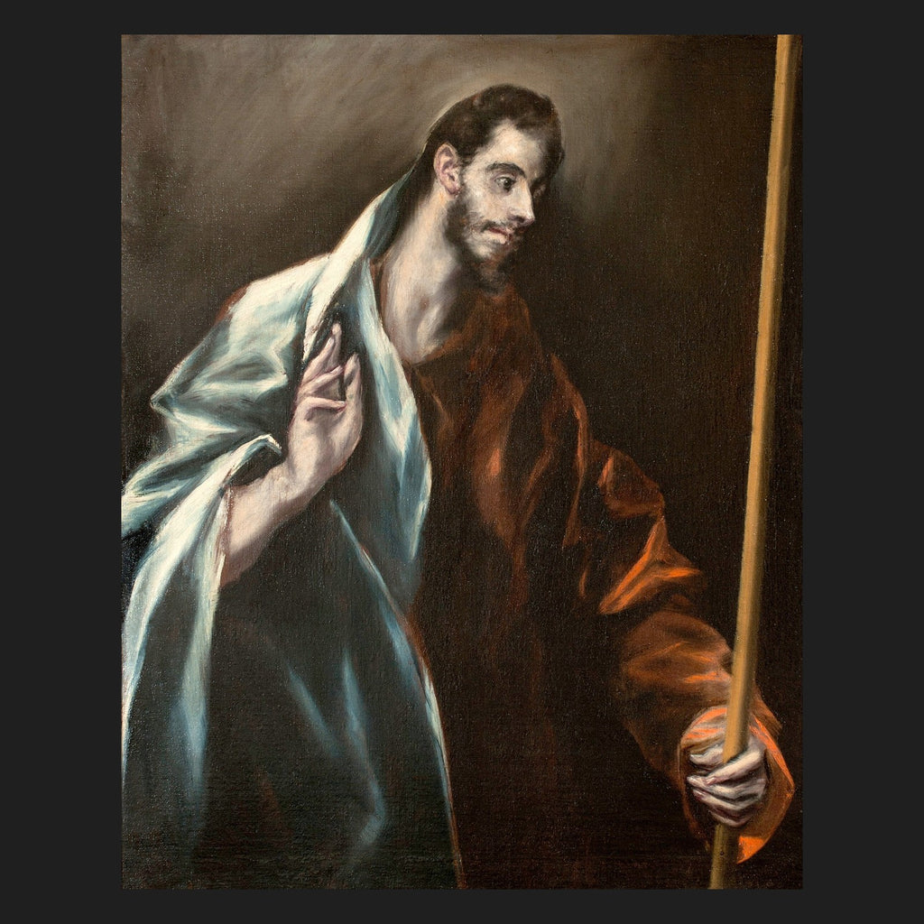Classical sacred art portrait of St. Thomas the Apostle, patron of India