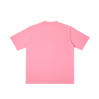 St. Valentine | Pray for Us Embroidered Heavyweight Vintage Wash Drop-Shoulder Shirt in Light Pink - Back
